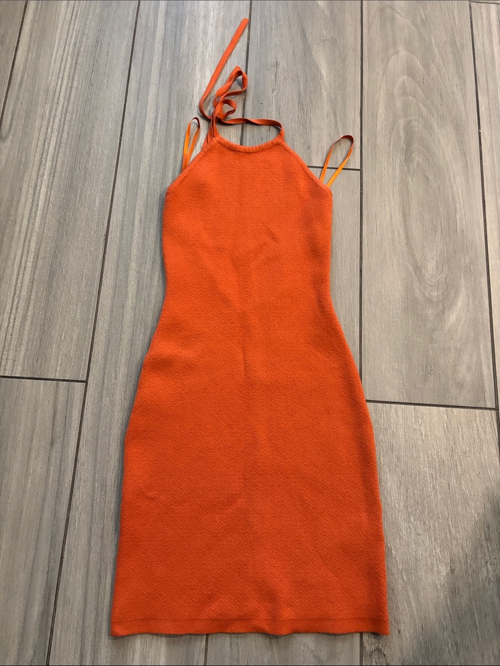 Abercrombie & Fitch Orange Halter Midi Dress XXS P